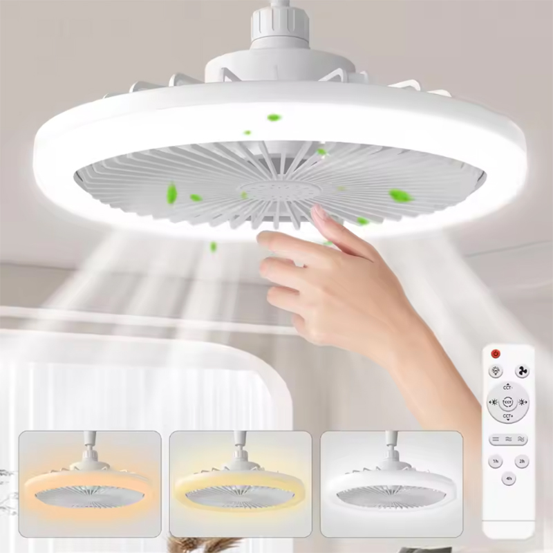 Smart Home Ventilation System - 회전식 3in1 천장 선풍기 조명 E27