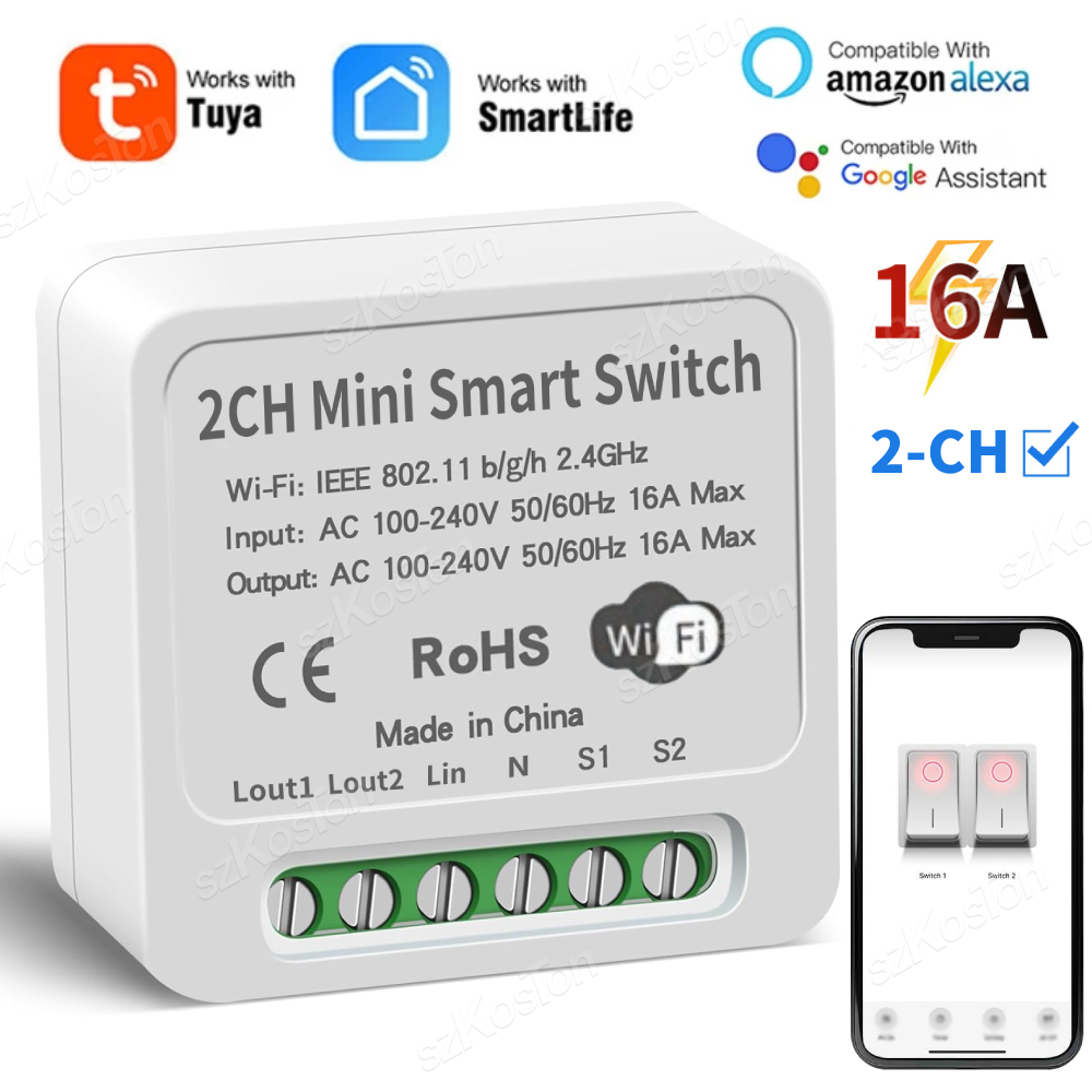 Smart Home Diy - 16A Tuya WiFi 스마트 스위치 모듈