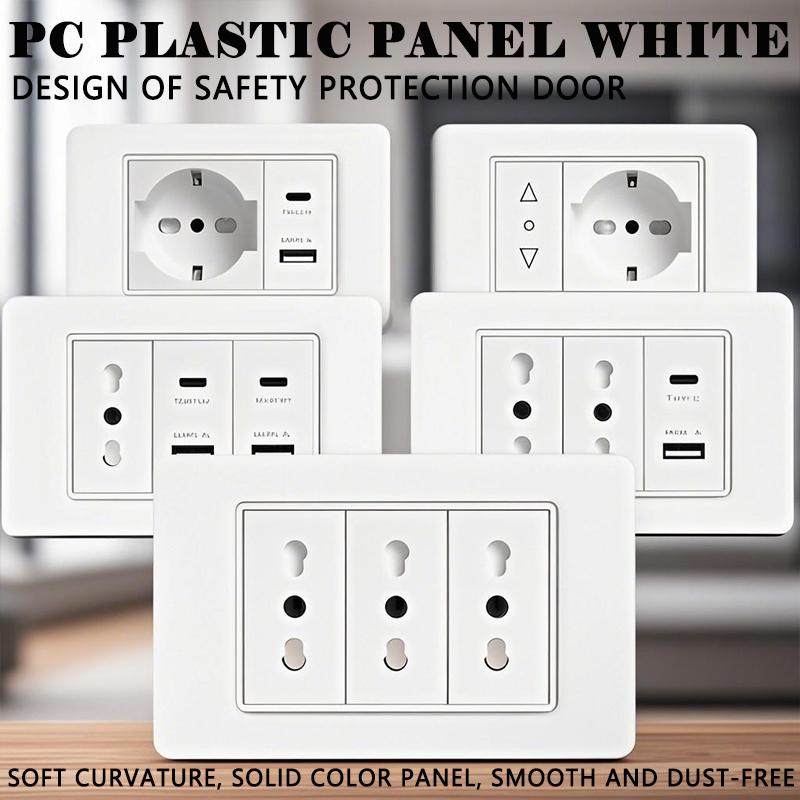 Smart Home Pc - 118 PC 플라스틱 패널 소켓 USB