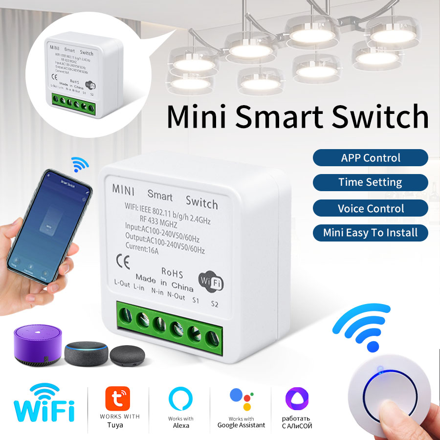 Tuya Smart Switch - RF433Mhz 16A/20A Tuya WiFi 스마트 스위치