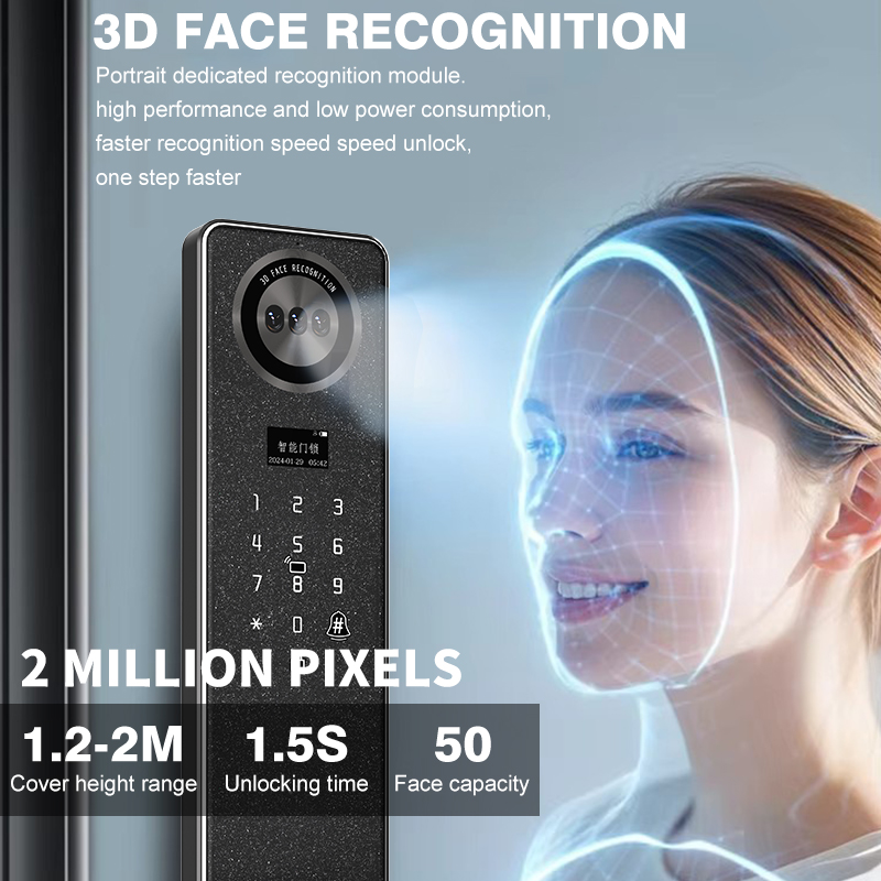Tuya WiFi 스마트 도어 잠금 장치, 가정용 생체 - Smart Home In Us 리뷰 및 가격