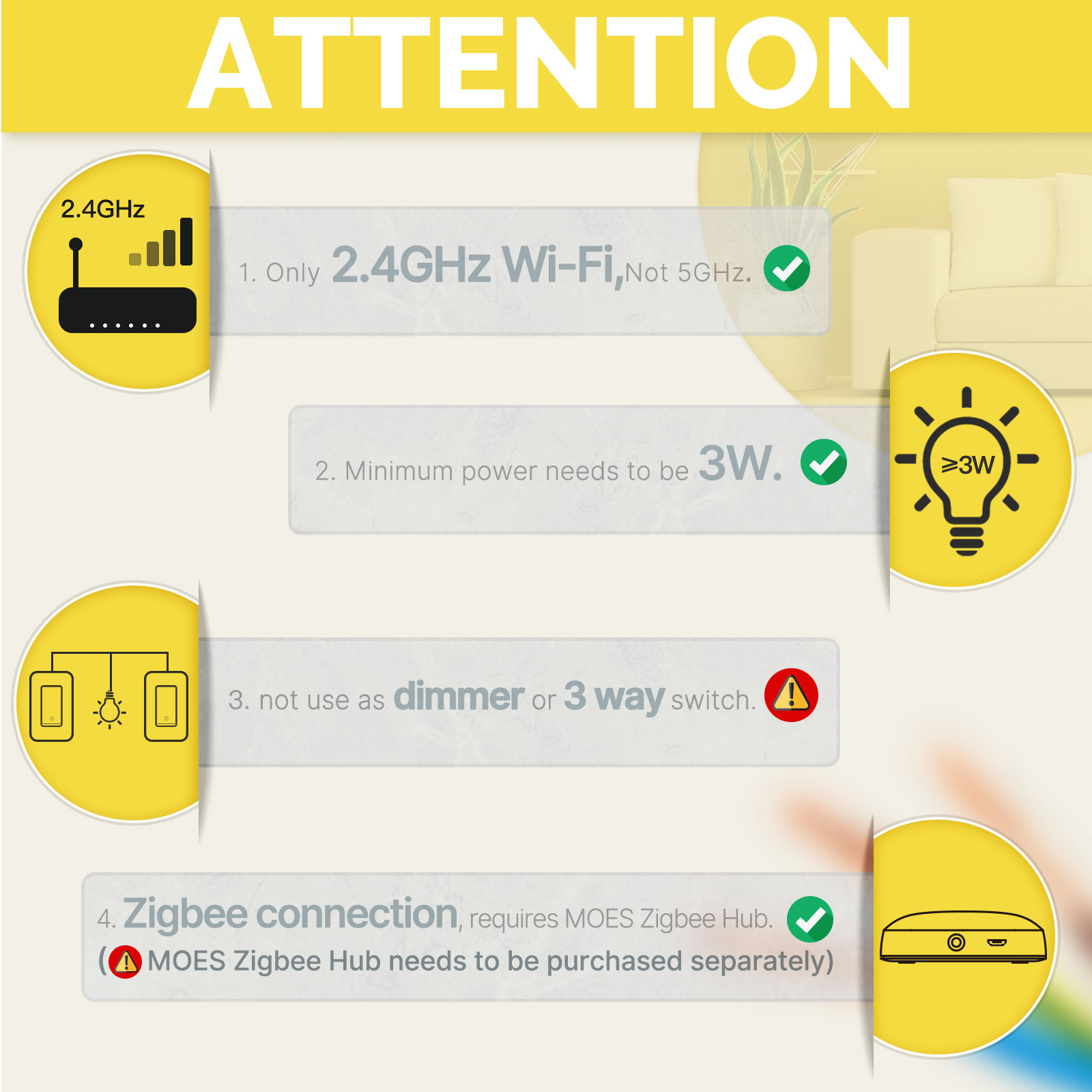 MOES 미국 표준 Zigbee 스마트 라이트 스위치  - Smart Home Google 리뷰 및 가격