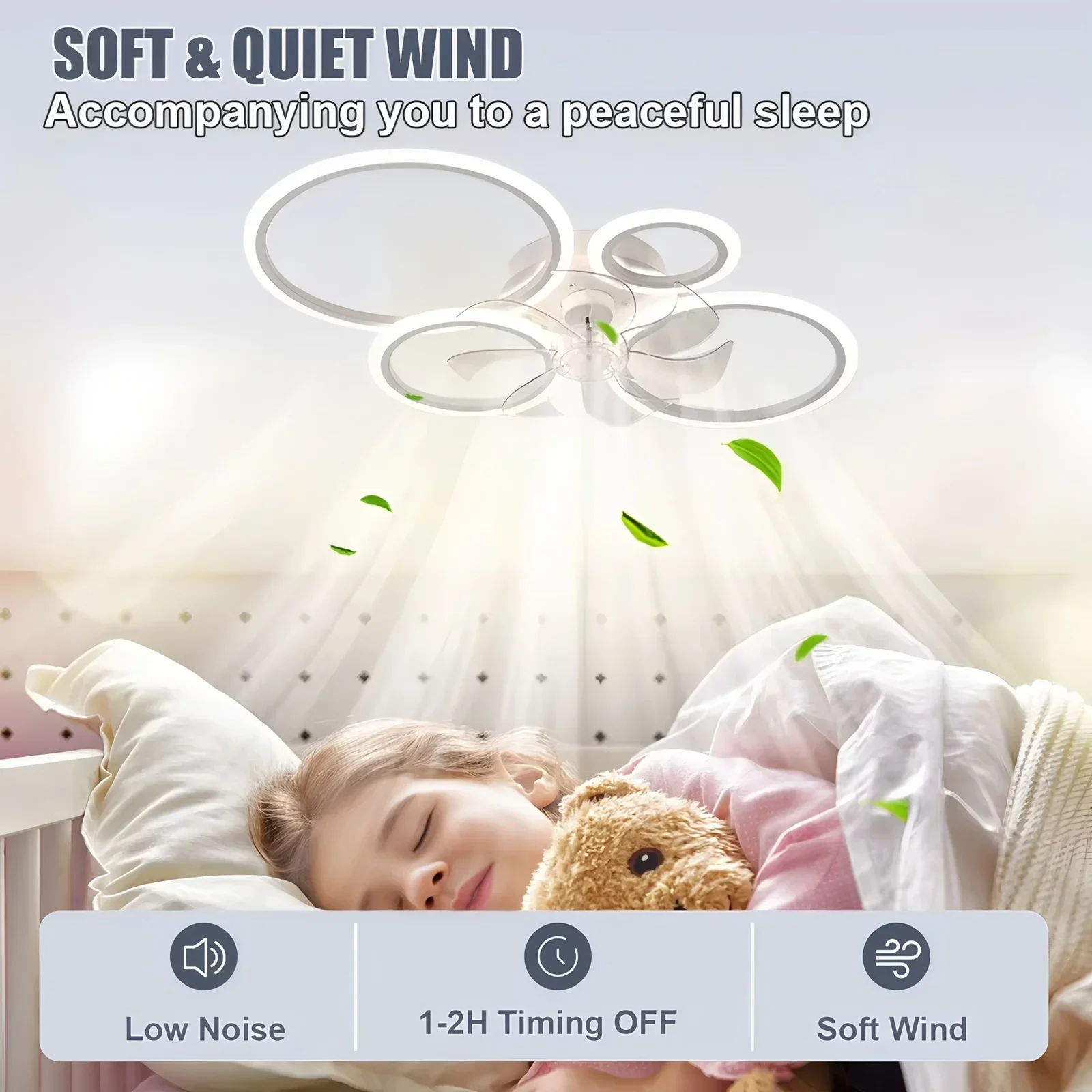 LED 조명이 있는 링형 천장 선풍기, 북유럽 미니멀리 - Smart Home Ventilation System 리뷰 및 가격