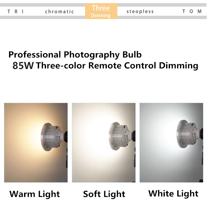 85W LED 사진 조명 전구 E27 기본 램프 원격  - Voice Control Light Bulb 리뷰 및 가격