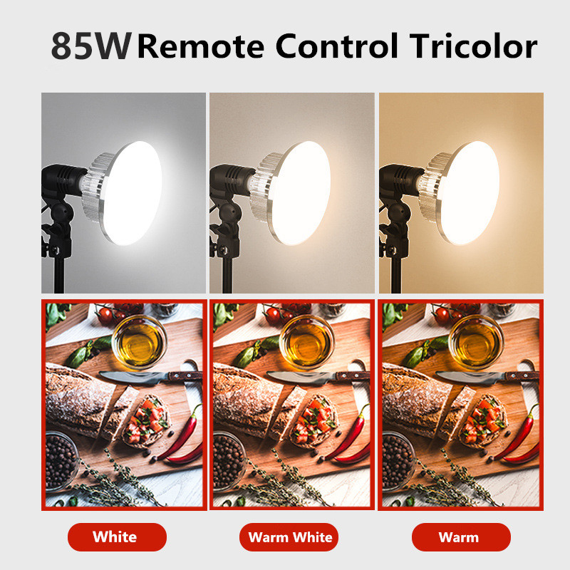 85W LED 사진 조명 전구 E27 기본 램프 원격  - Voice Control Light Bulb 리뷰 및 가격