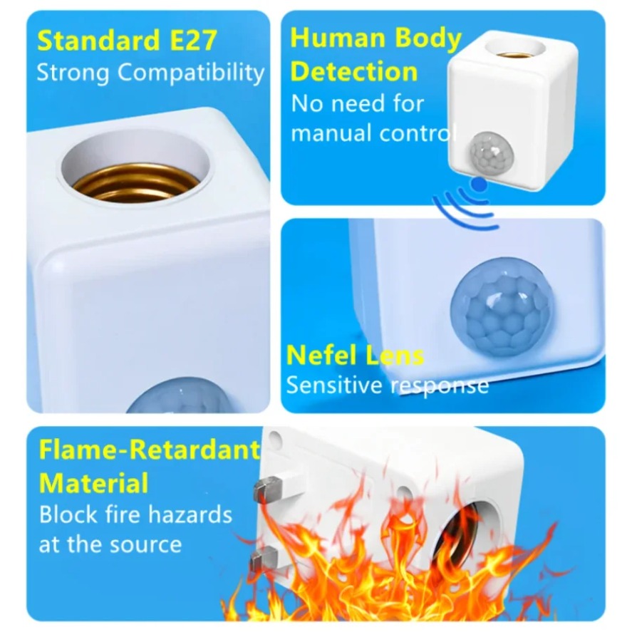 E27 PIR 모션 센서 LED 스위치 램프 베이스 E - Pir Motion Sensor 리뷰 및 가격