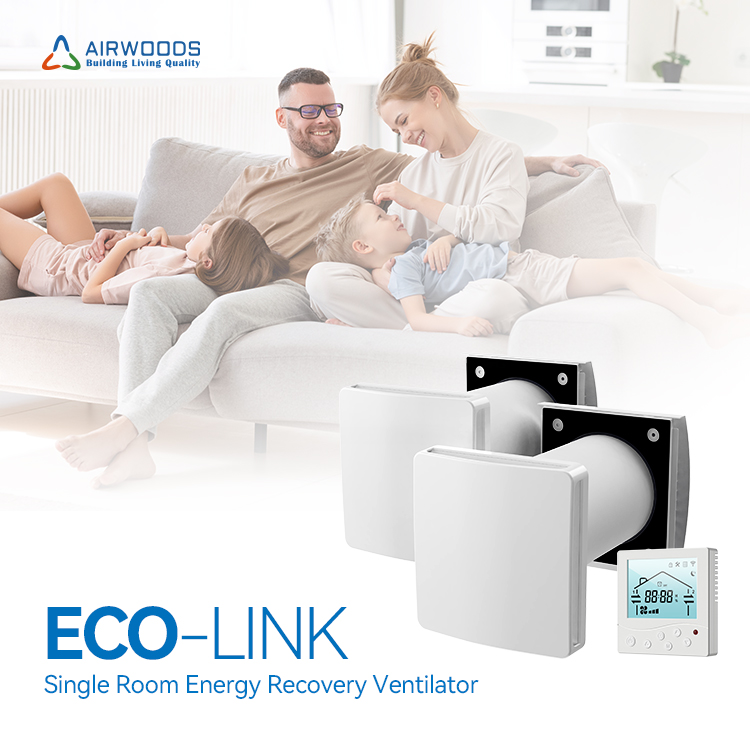 LCD 디스플레이 열 회수 환기장치 ERV 시스템, 투 - Smart Home Ventilation System 리뷰 및 가격