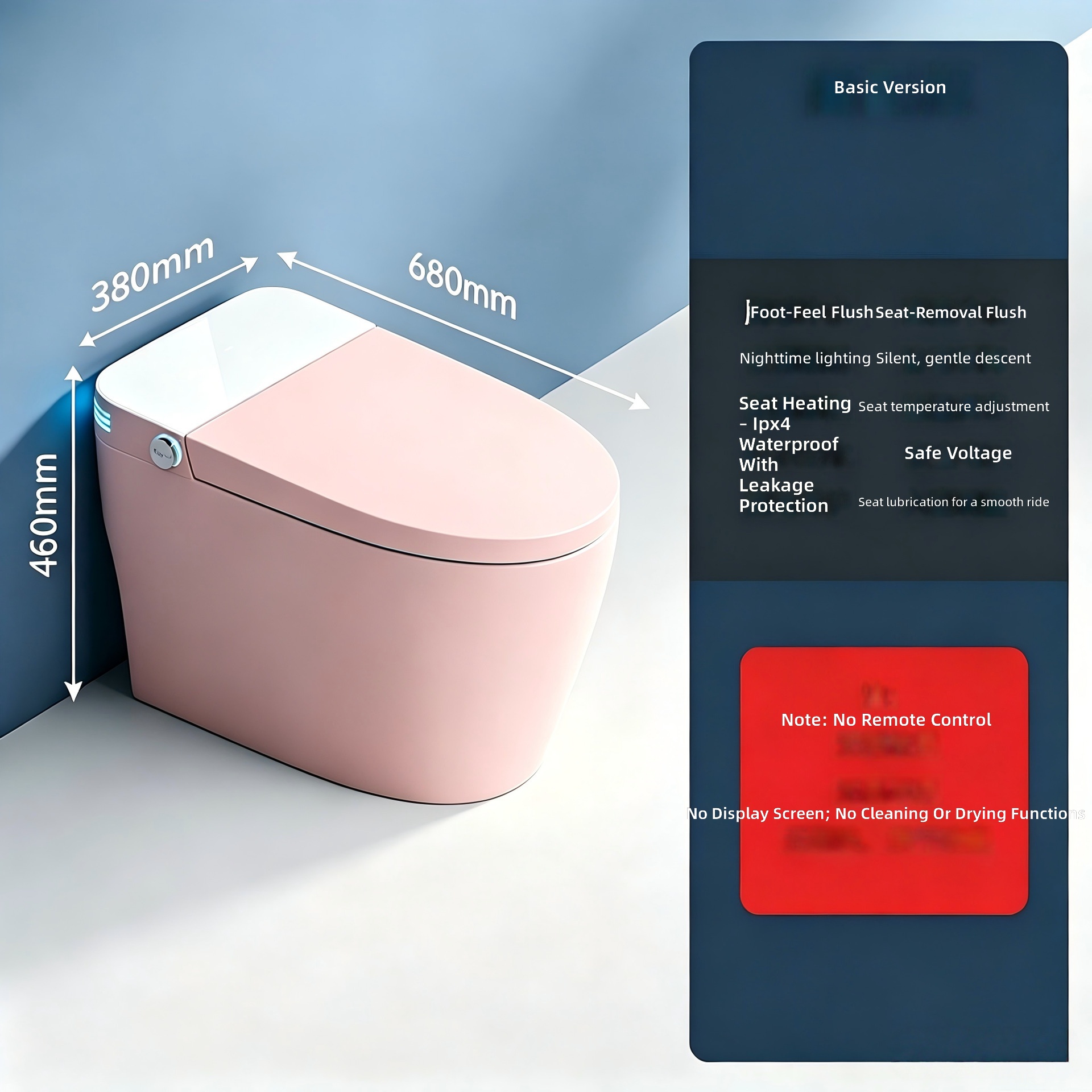 스마트 변기, 핑크색, 올인원 자동, 수압 제한 없음, - Smart Home In Us 리뷰 및 가격