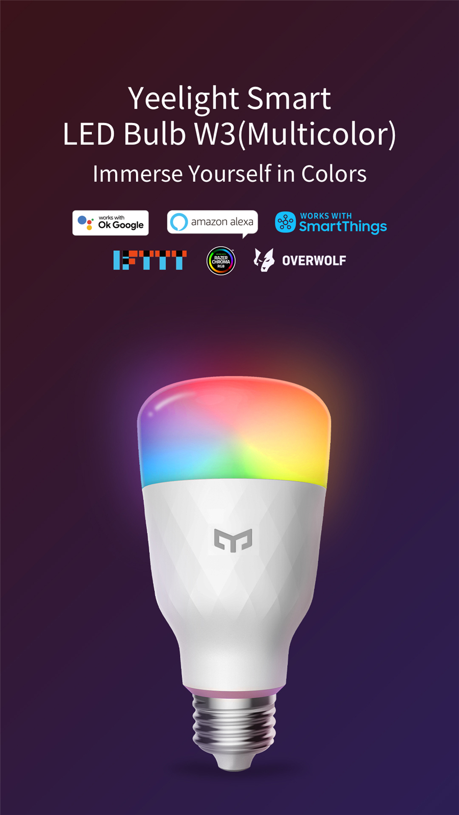 Yeelight 스마트 LED 전구 W3 E26 컬러/ - Smart Home Yeelight 리뷰 및 가격