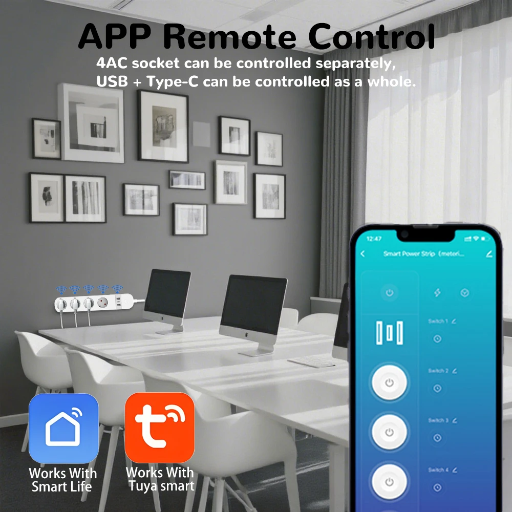 BORUIDAPLS EU 플러그 WiFi 스마트 멀티탭 - Smart Home Energy App 리뷰 및 가격